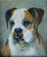 Fine Vintage Oil on Board of a Boxer Dog SOLD