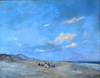 Vintage Oil on Panel of a Beach Scene aft. Edward Seago SOLD