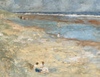 Vintage Oil on Panel of a Beach Scene  SOLD