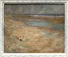 Vintage Oil on Panel of a Beach Scene  SOLD
