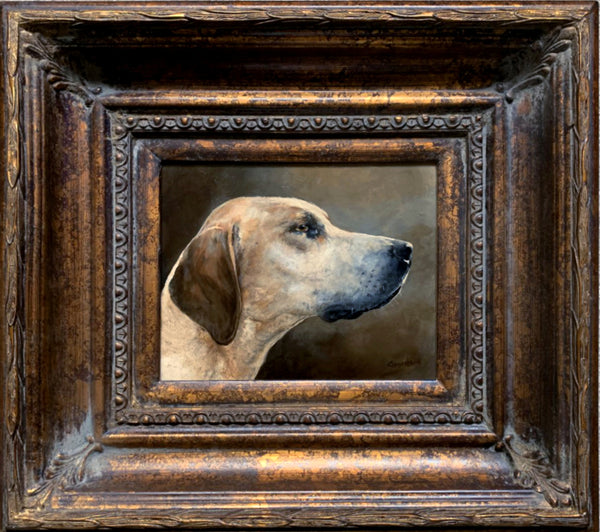 Fine Vintage Oil on Panel of a Foxhound SOLD