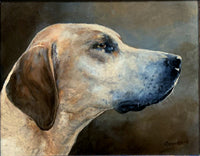 Fine Vintage Oil on Panel of a Foxhound SOLD
