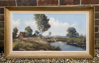 Superb Large Mid C20th River Landscape Oil on Canvas by Erich Zimmermann (1908-2007) SOLD