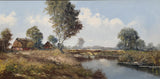 Superb Large Mid C20th River Landscape Oil on Canvas by Erich Zimmermann (1908-2007) SOLD