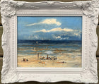 Fine Vintage  Impressionist Oil on Board of a Beach Scene - "Sur La Plage" SOLD