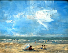 Vintage Oil on Panel of an extensive Beach Scene SOLD