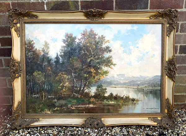 Stunning large mid C20th Oil on Canvas - Lakeland Landscape by Otto Carl Schuster SOLD