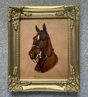 Early C20th Oil Portrait of a Racehorse circa 1938 "Irane" SOLD