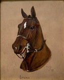 Early C20th Oil Portrait of a Racehorse circa 1938 "Irane" SOLD