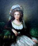 Fabulous Vintage C18th Style Oil on Canvas Portrait of a Young Lady SOLD