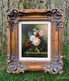 Beautiful Vintage English School Oil on Canvas - Flowers in a Vase SOLD