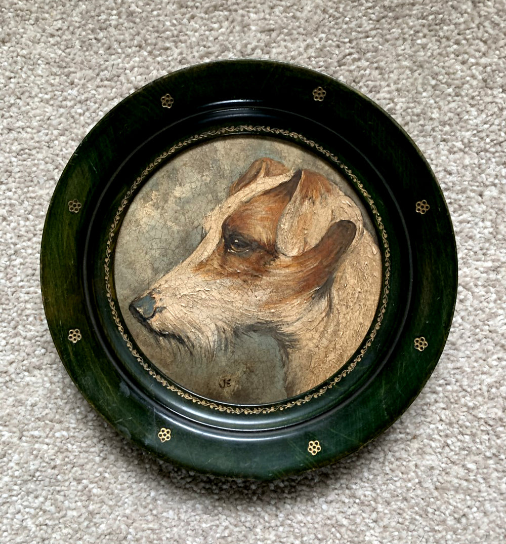 Fine Vintage Portrait Oil on Board - Dog SOLD