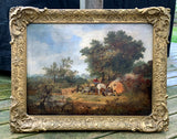 Beautiful C19th English School Victorian Oil on Canvas - A Woodland Gypsy Camp