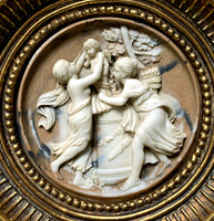 Exquisite Vintage Classical Marble/Parian Ware Relief Plaque SOLD