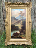 Fine C19th Victorian Scottish School Oil on Canvas - Sheep Grazing by a Loch - F.Allen SOLD