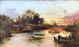 Fine Late C19th Victorian English School Oil on Canvas -River Landscape by G.Cole SOLD