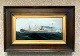 Fine Edwardian Oil on Artists Board of the Steamer Spheroid - H.Crane SOLD