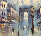 Vintage Impressionist Oil on Canvas of a Parisian Boulevard by Caroline Burnett SOLD