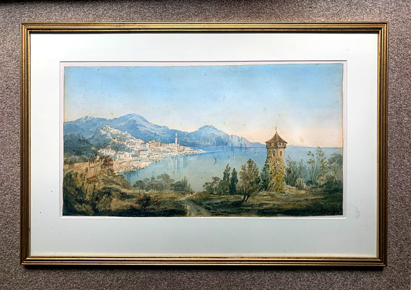 Superb C19th Victorian Grand Tour Watercolour - Genoa from the Palazzo Doria SOLD