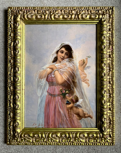 Stunning Vintage Oil on Wood Panel - "Allegory of Spring"- aft. Edouard Bisson SOLD