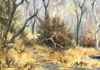 Superb Large Vintage Russian School Oil on Canvas Board - Woodland Landscape SOLD