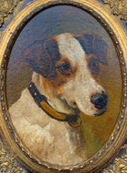 Antique Oil on Board of a Terrier SOLD