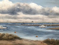 Fine Vintage English School Oil on Canvas Beach Scene - "September" SOLD