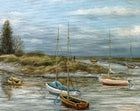 Fine Vintage English School Oil on Canvas Board of Snape Suffolk - "October"