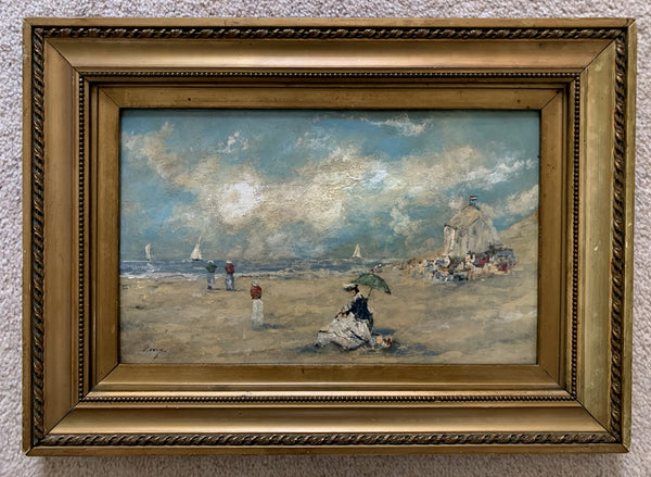 Vintage Oil Painting of Beach Scene SOLD