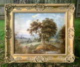 Superb Early C19th Victorian English School Oil on Canvas - Tranquil Rural Landscape SOLD