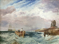 Superb Vintage Marine Oil on Canvas - Choppy Seas, The East Coast by Ivan C Rodger Sold