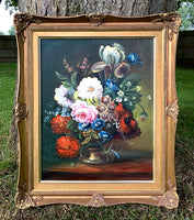 Fabulous Vintage Dutch School Oil on Canvas - Flowers in a Vase SOLD