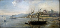 Exquisite C19th Victorian Italian School Oil on Artists Board - Shipping on Lake Garda SOLD