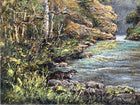 Delightful Vintage English School Oil on Canvas Board - Rural River Landscape SOLD