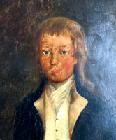 Fine Large C18th Georgian Oil on Canvas Portrait of a Boy - Gainsborough School SOLD