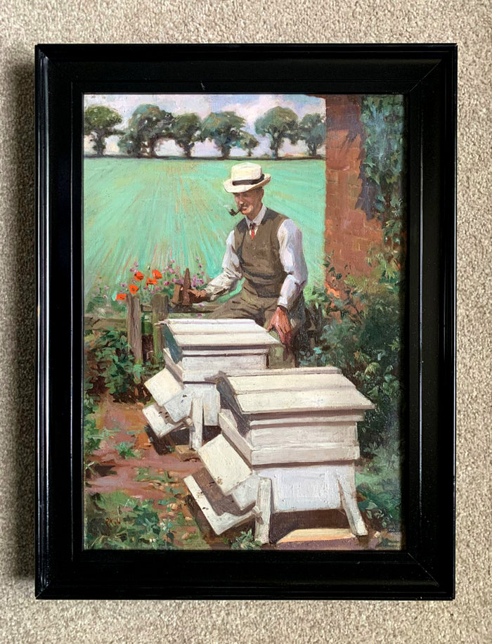 Excellent Vintage 1940's English School Oil on Canvas - 