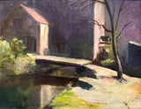 Early C20th Antique French School Oil on Board - Perron 1926 - Cottage by a Stream SOLD