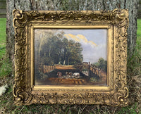 Fine Early C20th Norwich School Oil on Board depicting a Rural Norfolk Riverscape SOLD