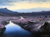 Stunning Large Vintage Oil on Canvas - Twilight on Dartmoor - Brian D Horswell SOLD