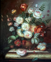 Robert Caspers - Superb Vintage C20th Oil on Canvas - Flowers in a Bowl SOLD