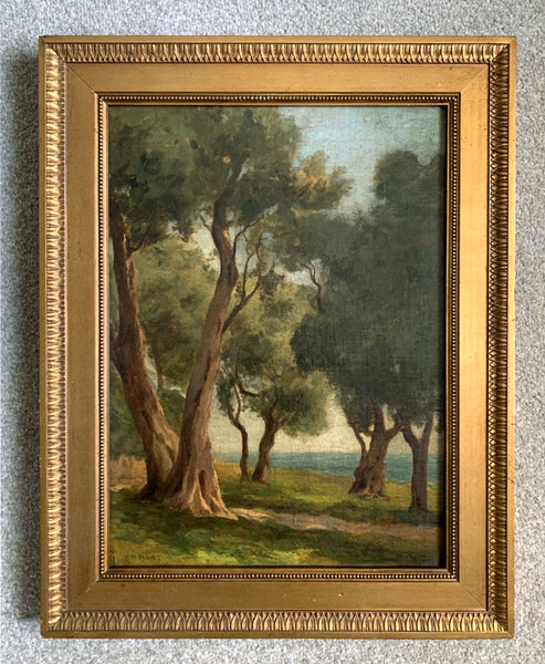 Fine Late C19th Victorian Oil on Panel - Beaulieu Woods - Henry W Henley SOLD