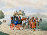 Superb Large Early C19th Regency Watercolour - The Mail Coaches SOLD