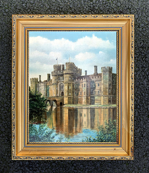 Superb Vintage Oil on Panel of Herstmonceux Castle SOLD