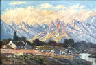 Vintage Early C20th Oil on Canvas of the Drakensberg Mountains by Victor Visser (1907-1995) SOLD