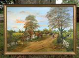 Delightful Vintage Oil on Canvas - On the Farm - J.Wilson Hepburn SOLD