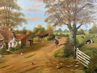 Delightful Vintage Oil on Canvas - On the Farm - J.Wilson Hepburn SOLD