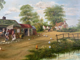 Beautiful Vintage Oil on Canvas - The Village Forge - J.Wilson Hepburn SOLD