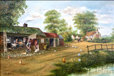 Beautiful Vintage Oil on Canvas - The Village Forge - J.Wilson Hepburn SOLD