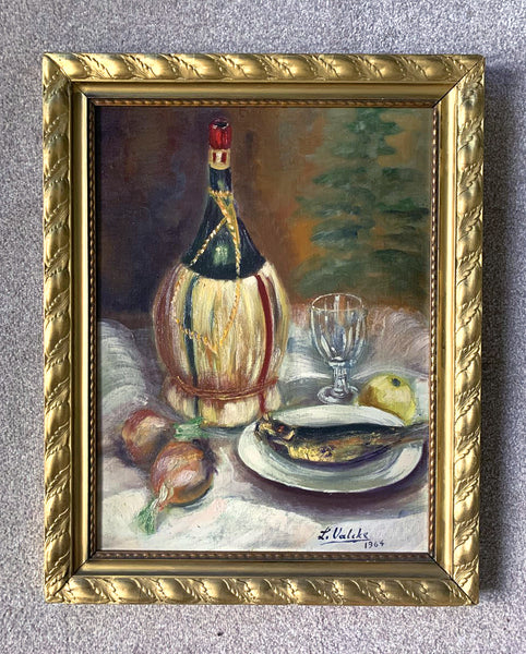 Fine Vintage Mid C20th Post Impressionist Still Life Oil on Board SOLD