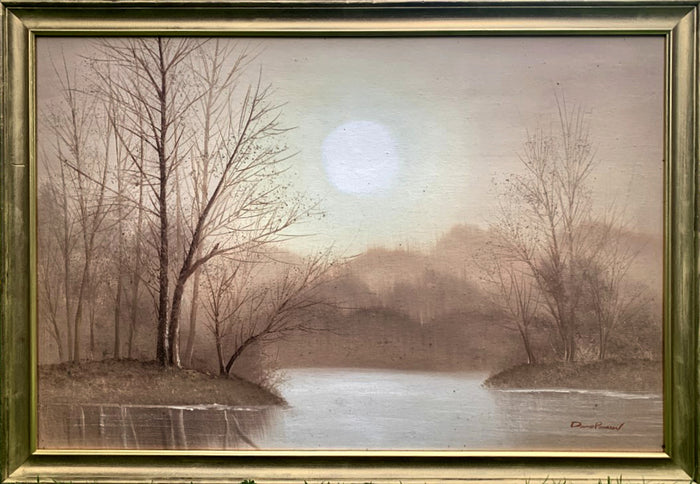 Fine Vintage English School Oil on Canvas Board - Woodland Landscape by David Pearson SOLD 